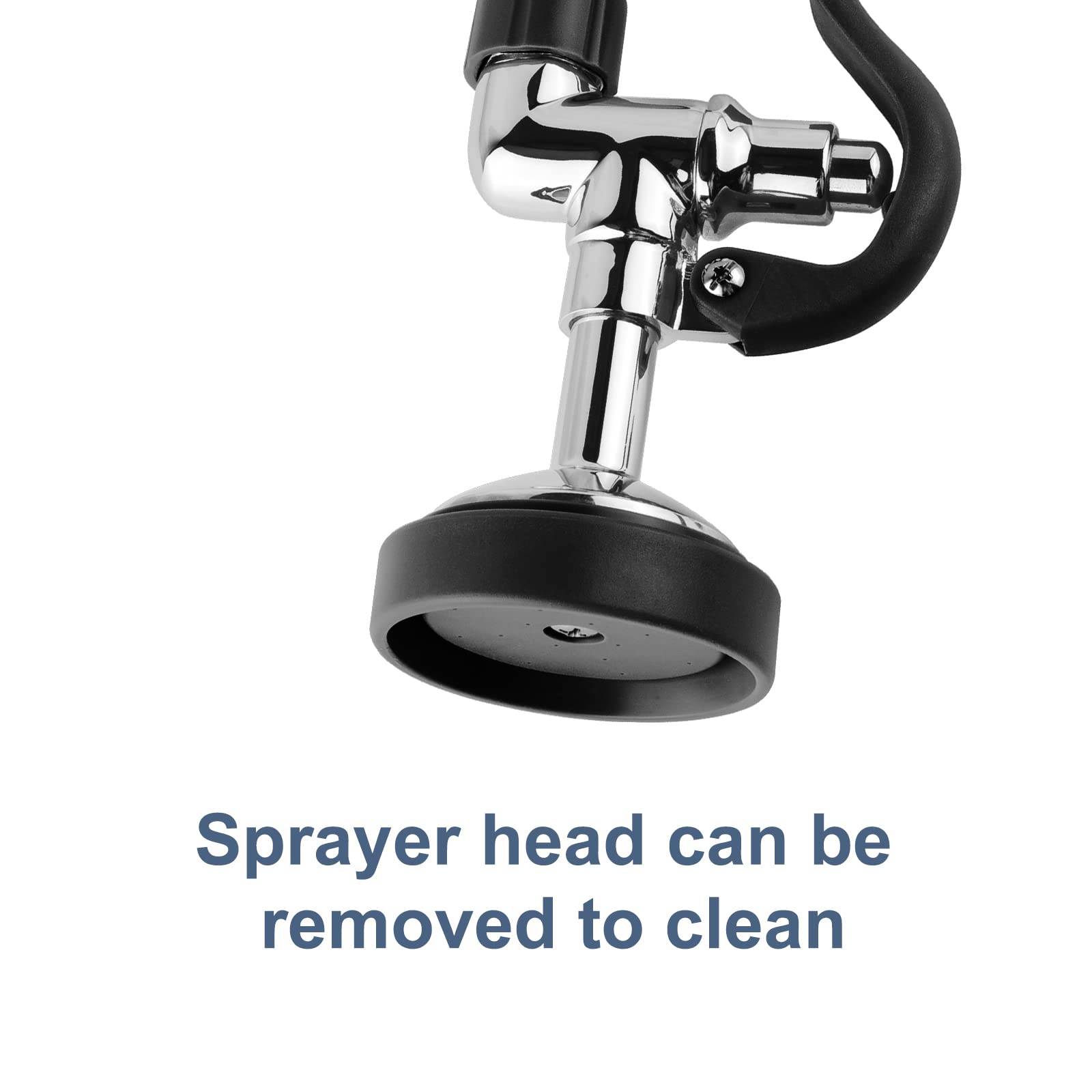 Rubber nozzles resist lime scale buildup for longevity.