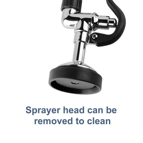 Rubber nozzles resist lime scale buildup for longevity.