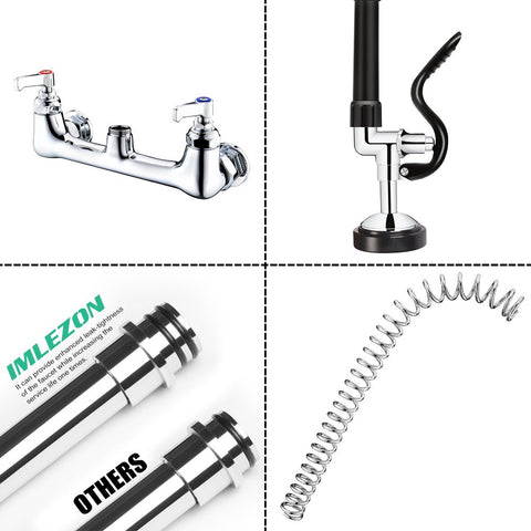 BESTJEEF 12-inch swivel add-on spout for 360-degree reach and splash control