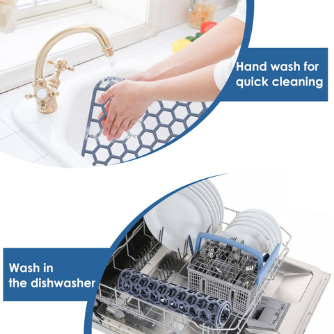 Bestjing easy-clean dishwasher-safe sink mat for quick maintenance.