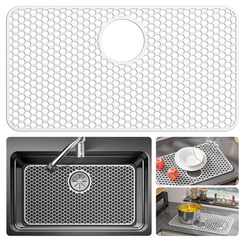 Bestjing silicone sink mat 26x14 overview protects farmhouse sinks and cookware