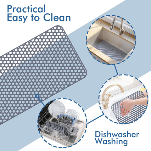 Bestjing large-fit mat suitable for a single farmhouse sink