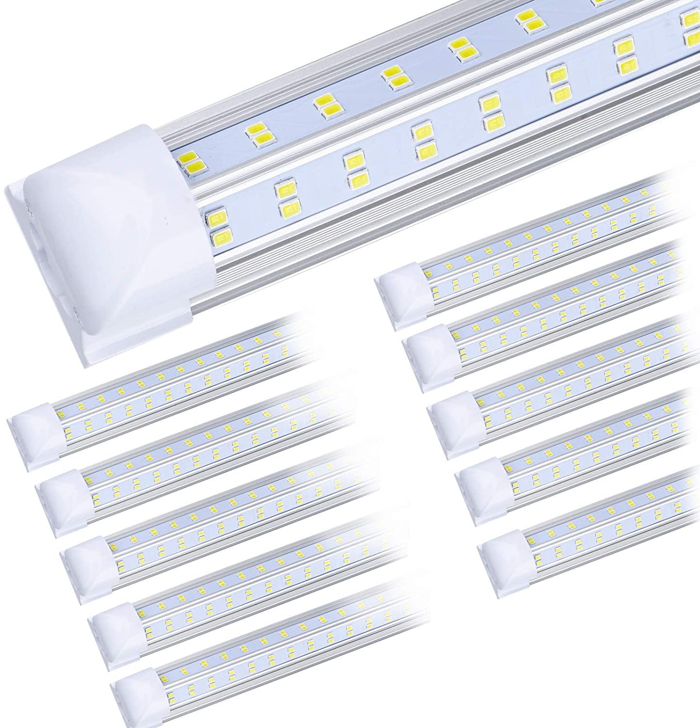 Bestka 8ft LED shop light with V-shape-beam for broad workshop illumination