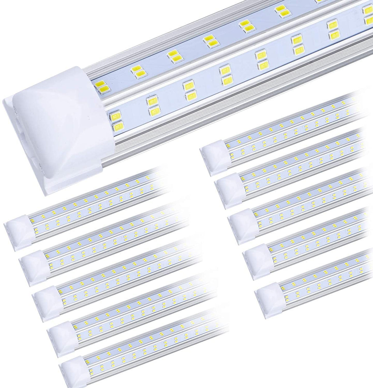Bestka 8ft LED shop light with V-shape-beam for broad workshop illumination