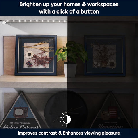 BestLuz cool white 6500K strip delivers crisp illumination for tasks.