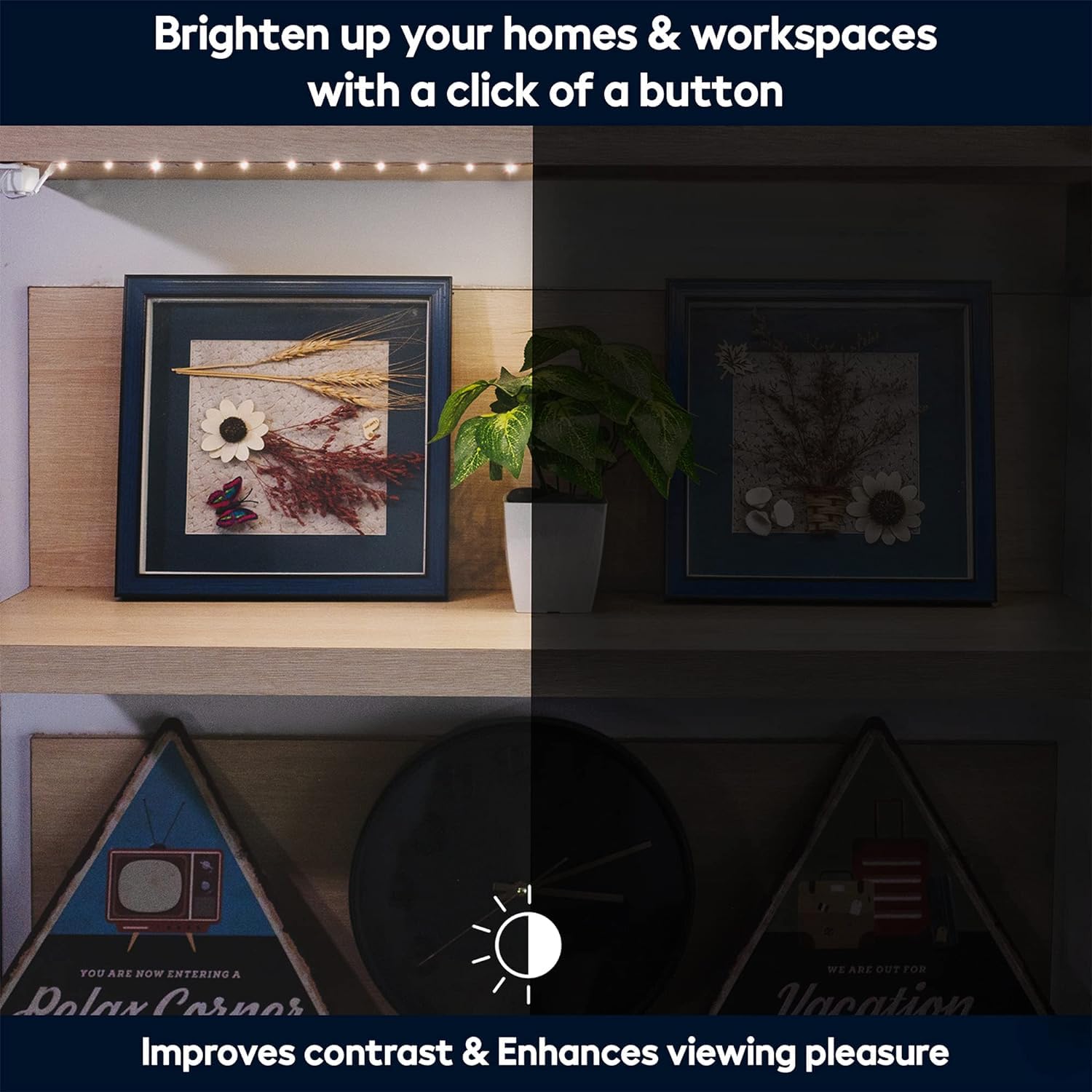 BestLuz ultra thin LED strip discreet in closet for easy visibility