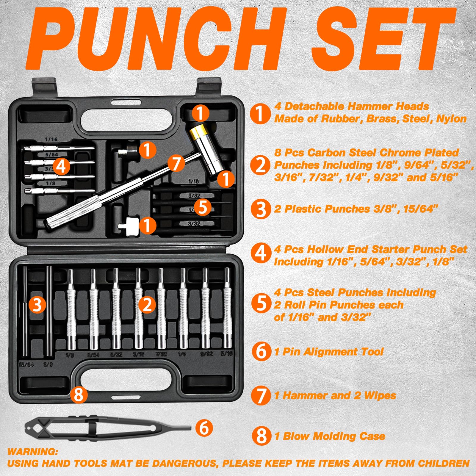 BESTNULE detachable hammer heads shown for versatile impact options.