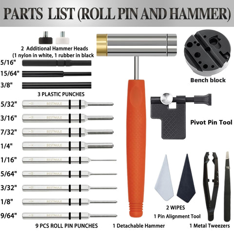 BESTNULE detachable hammer with interchangeable heads for adaptable, delicate tasks