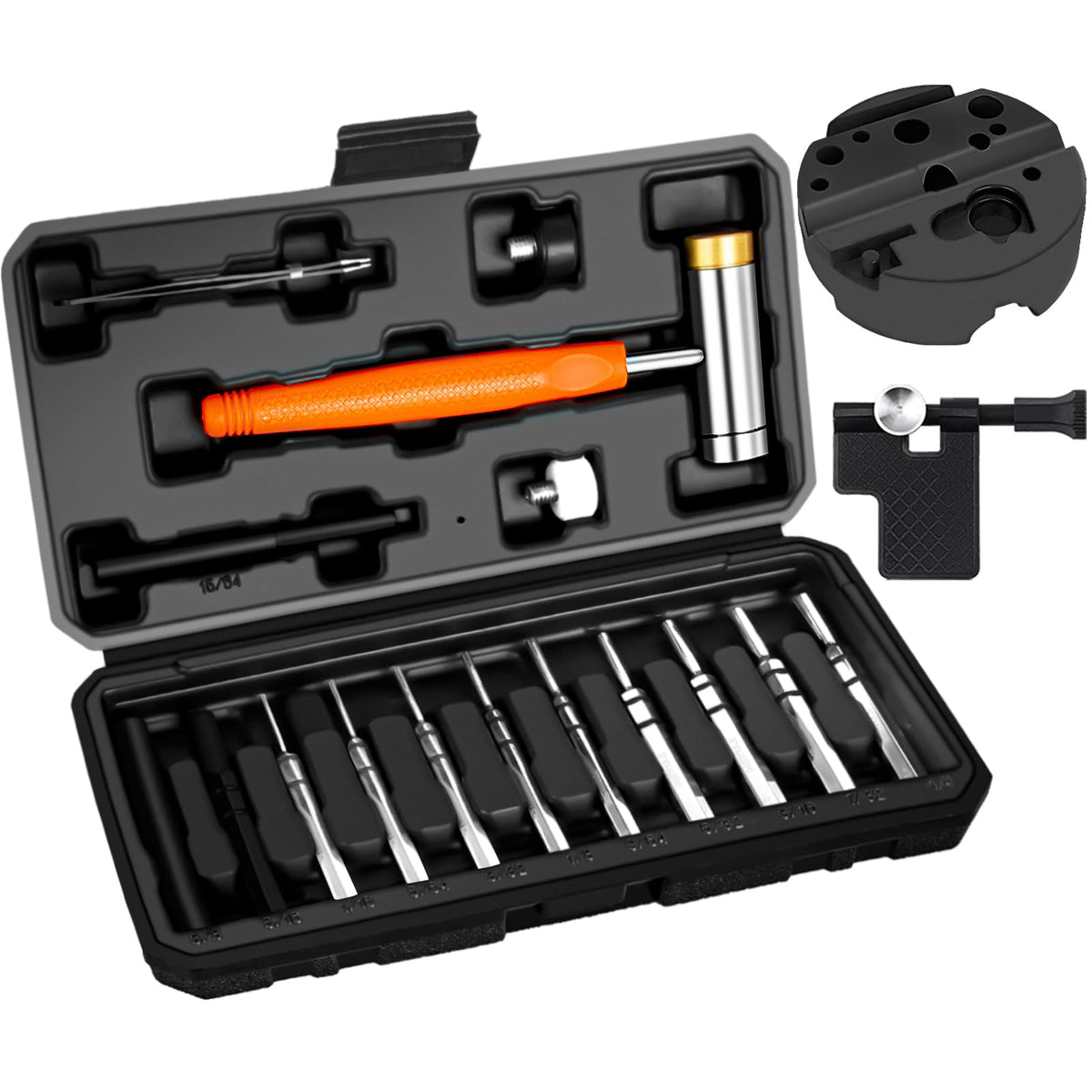BESTNULE Upgrade Roll Pin Punch Set shown in full for precise maintenance and assembly tasks