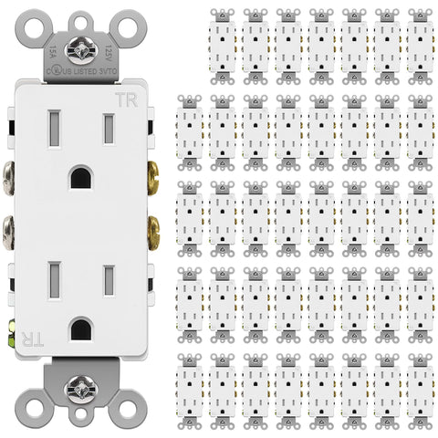 BESTTEN 15A Decor Outlet front view offers reliable daily power access.