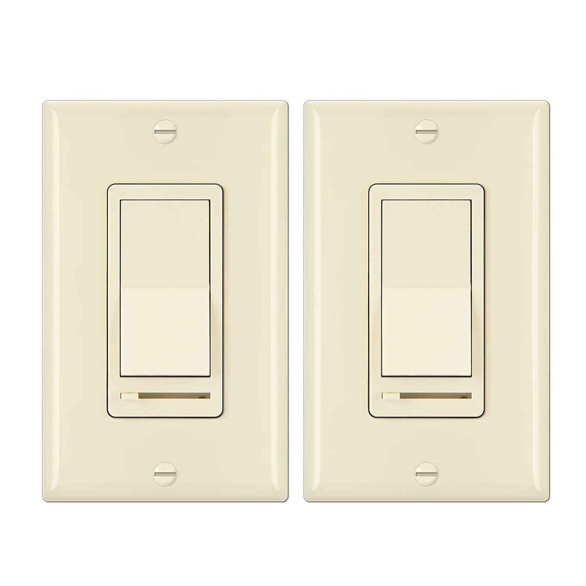 BESTTEN 2-pack almond dimmer switch with smooth lighting control