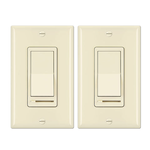 BESTTEN 2-pack almond dimmer switch with smooth lighting control