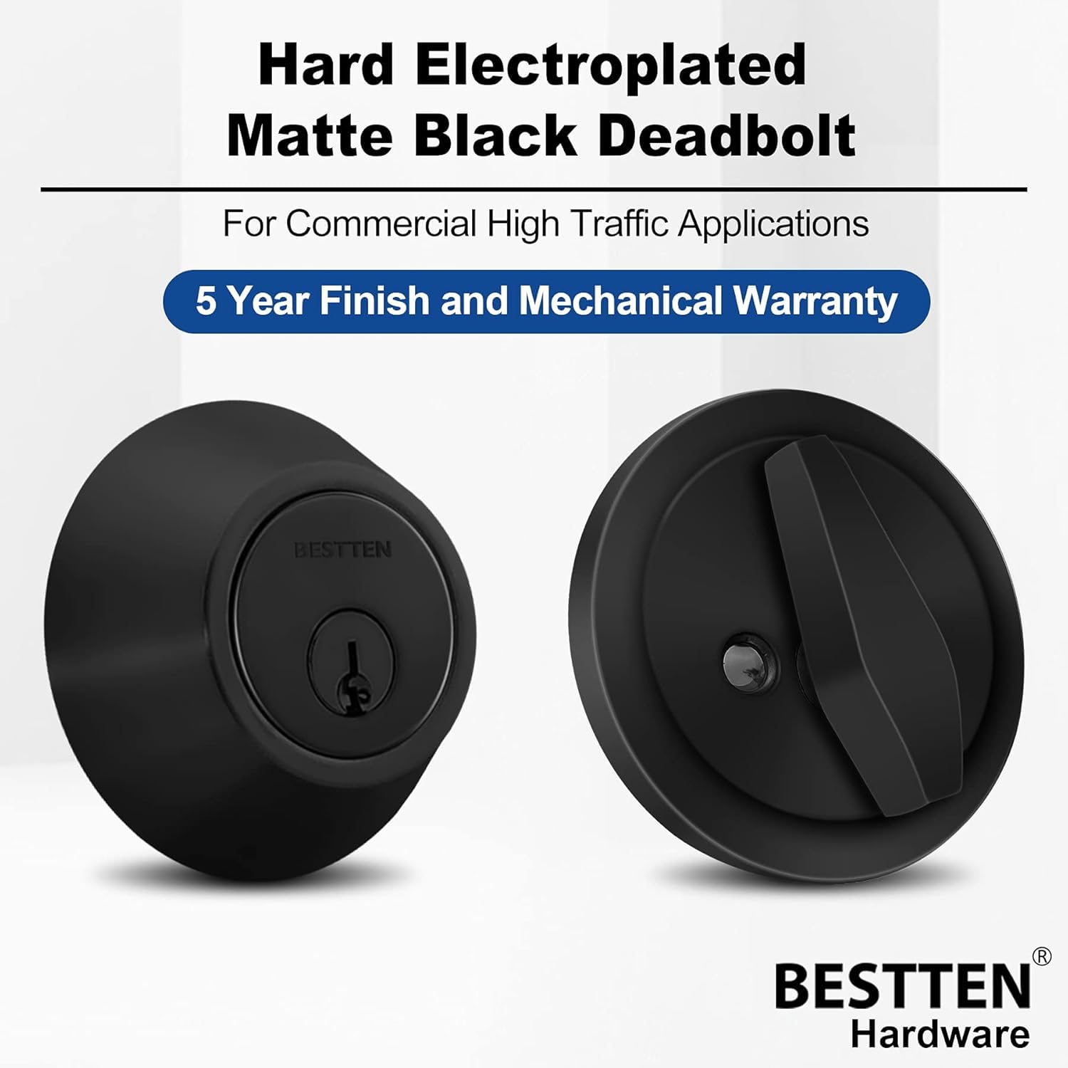 BESTTEN 3-pack keys included photo illustrating identical access across doors