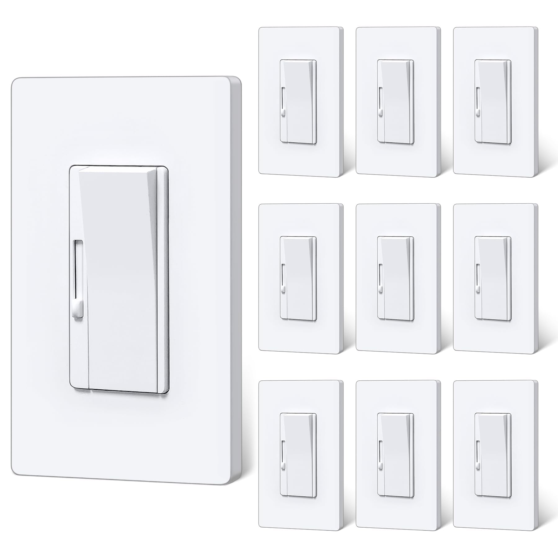 BESTTEN dimmer front view highlights ultra-slim design for easy installation