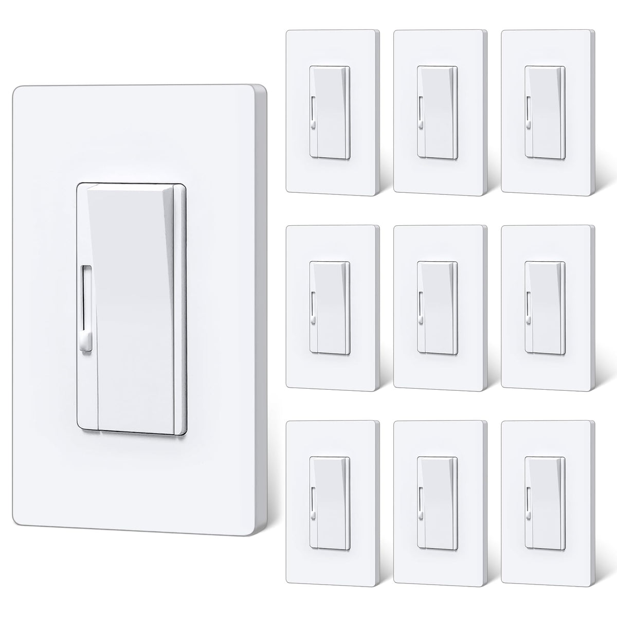 BESTTEN dimmer front view highlights ultra-slim design for easy installation