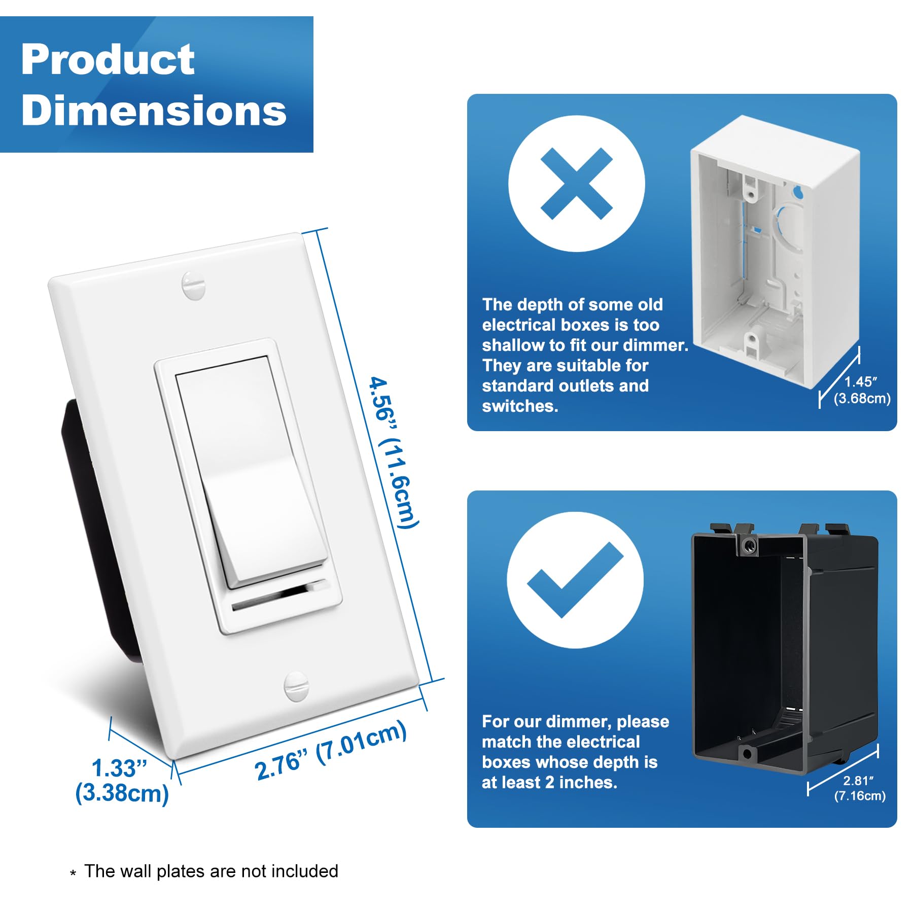 BESTTEN dimmer switch packaging emphasizes UL Listed quality