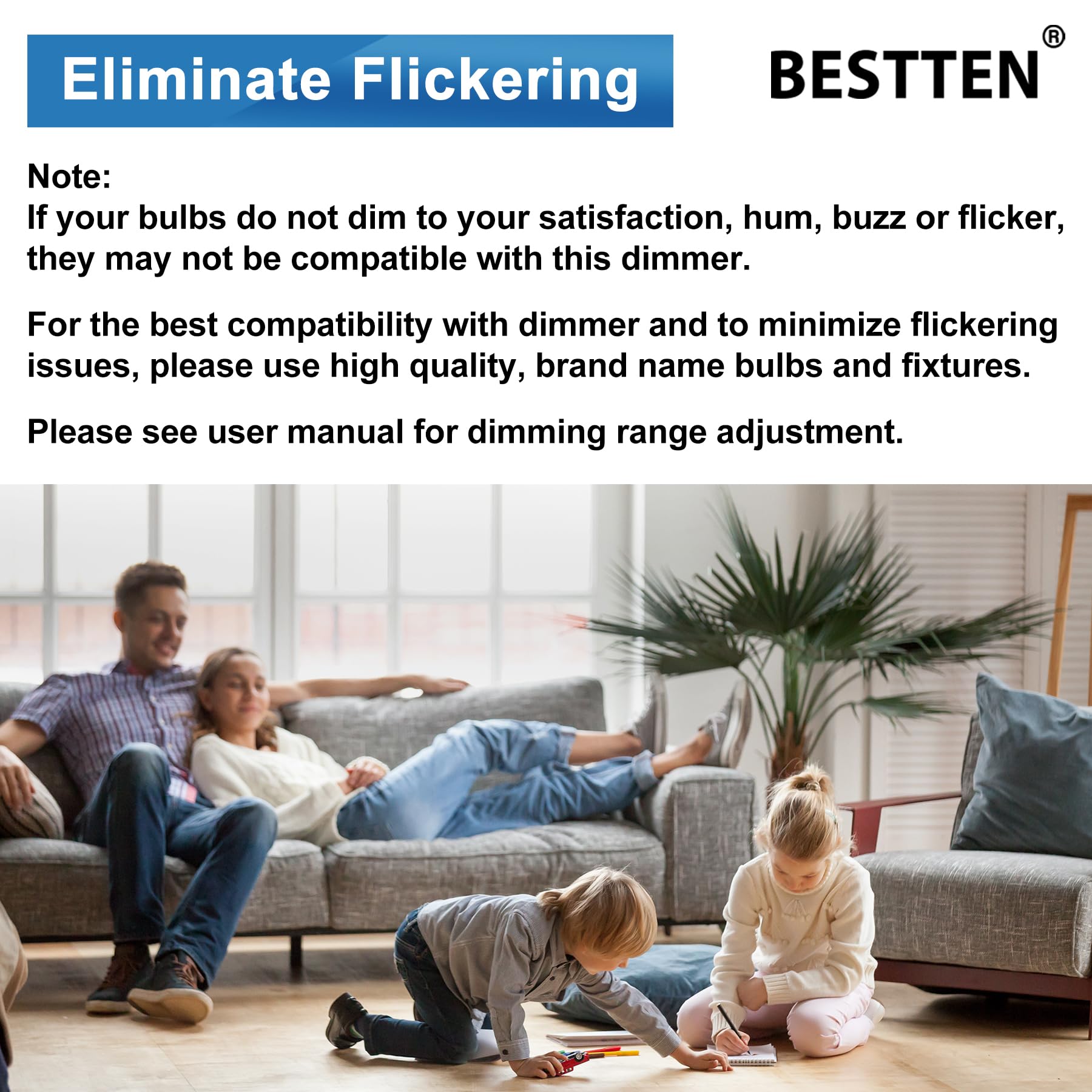 BESTTEN packaging image highlights ETL-listed safety and ready-to-install convenience.