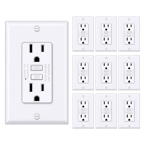 BESTTEN GFCI outlet with ultra-thin profile for easier wiring.