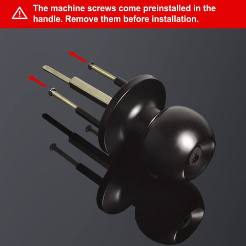BESTTEN installation reminder: preinstalled screws shown to be removed before fitting