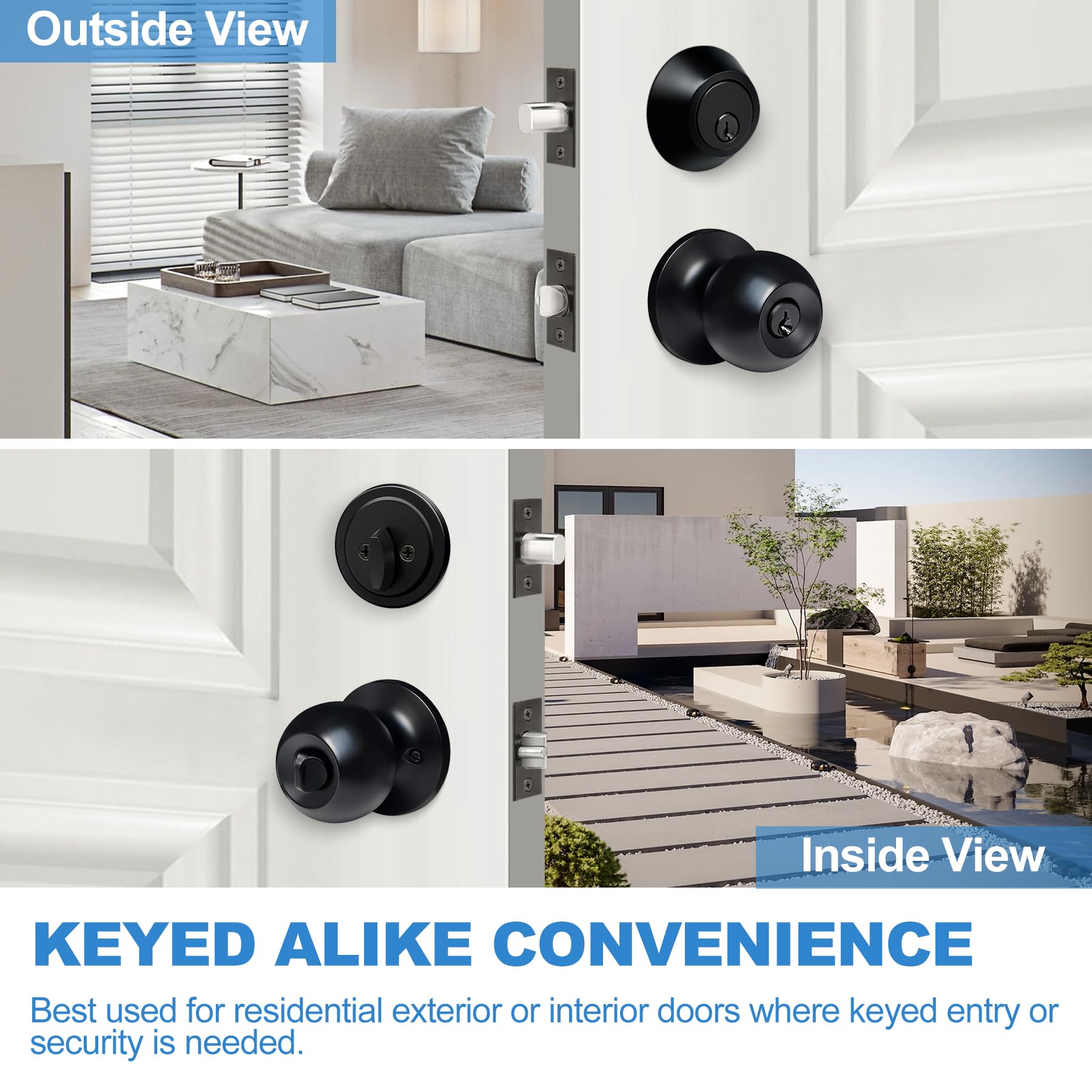 BESTTEN KW1 keyed-alike set with six identical keys