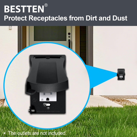 BESTTEN supports vertical or horizontal mounting for 1-gang decorator receptacles