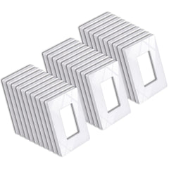 Bestten USWP6 snow white wall plate front view with seamless glossy finish