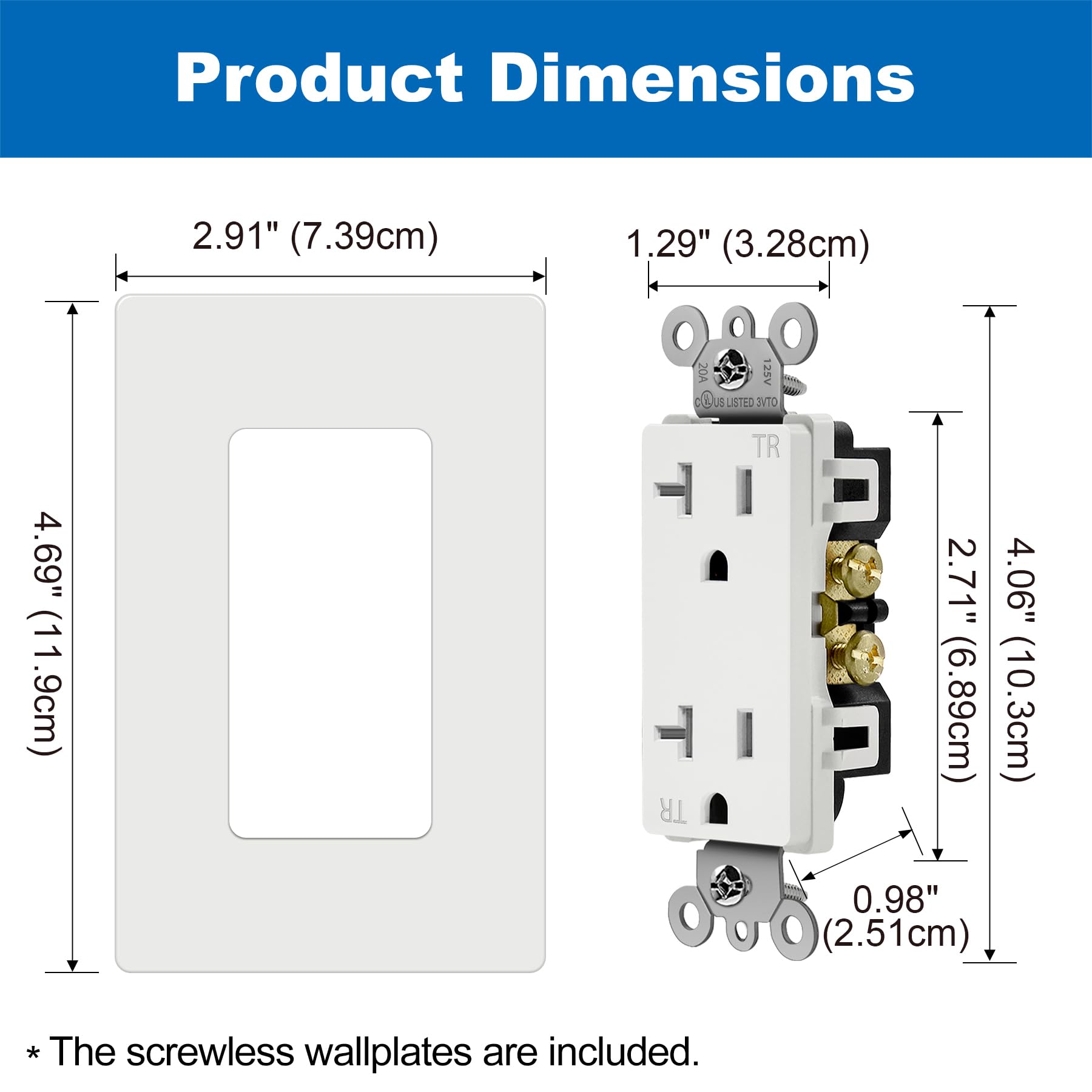 BESTTEN UL-listed 20A outlet meets safety standards for residential spaces.