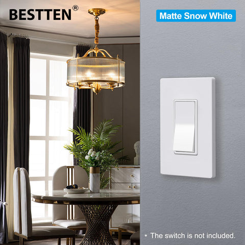 BESTTEN USWP6 wall plate packaging demonstrates durable polycarbonate construction.