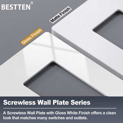 BESTTEN wall plate pry-slot removal enables easy outer plate access
