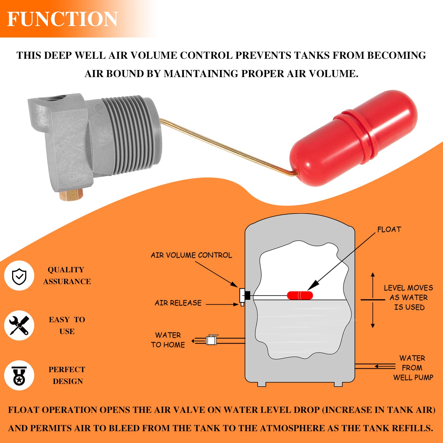 Brass internal components reduce corrosion in Besttruck air volume control.