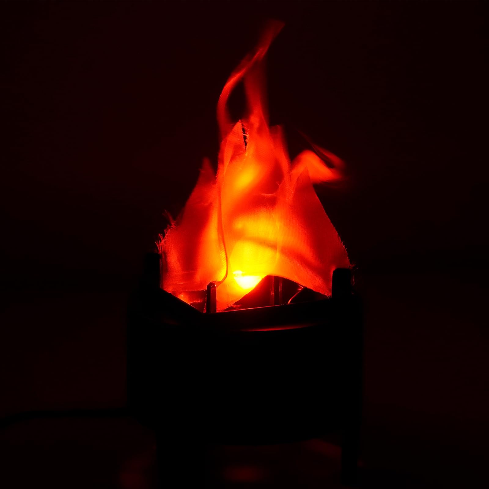 Bestview silk flame lamp base showing durable plastic build for long use