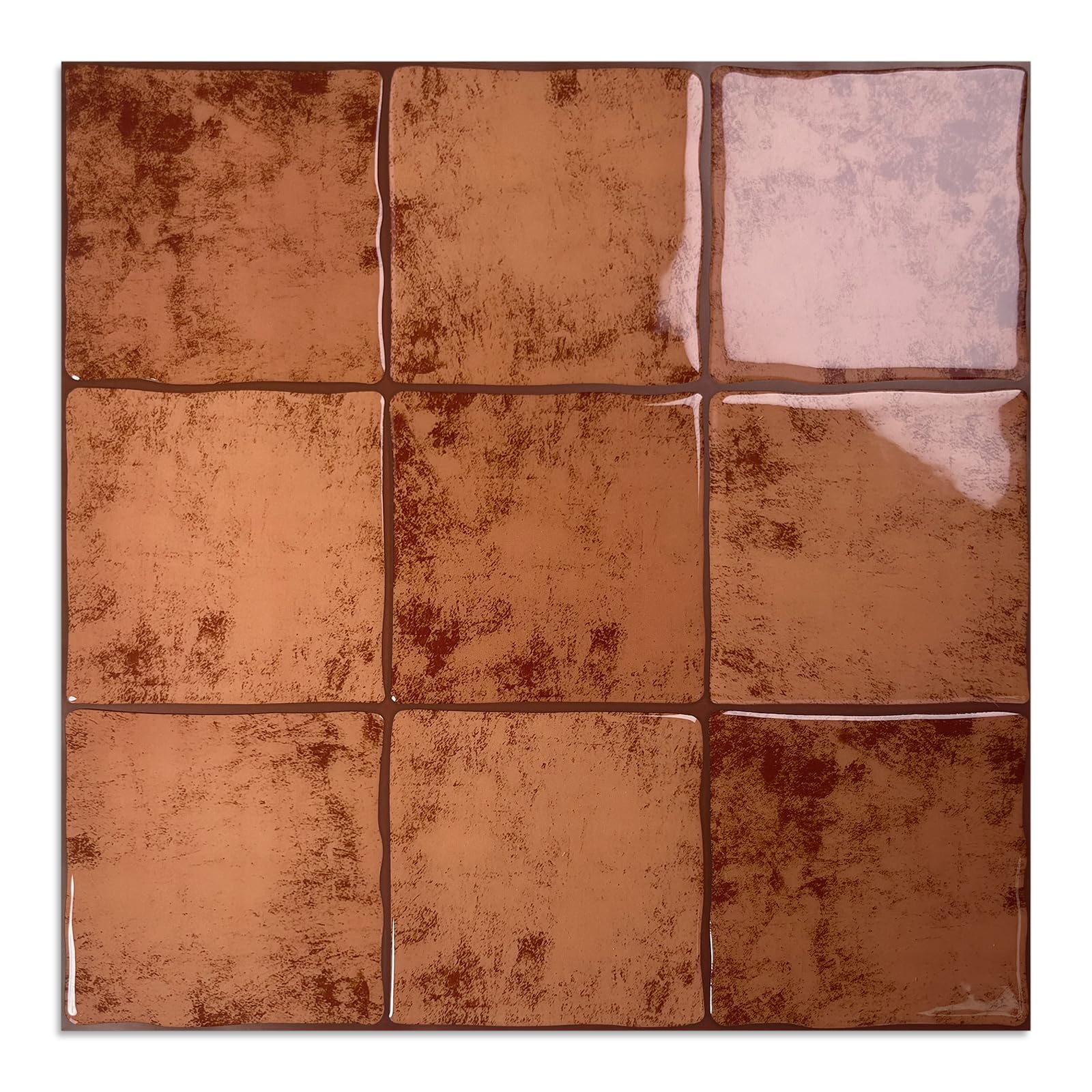 BESTWOO 3D square mosaic tile for bathroom walls, easy peel-and-stick installation.