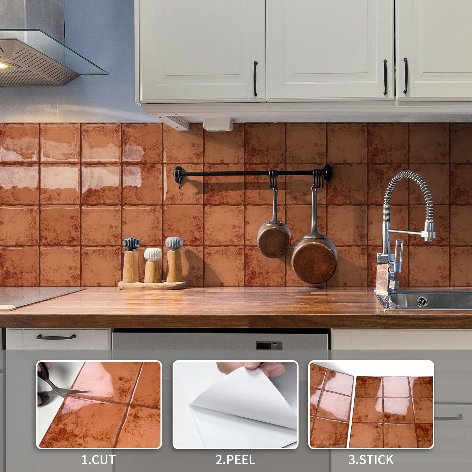 BESTWOO 12x12 backsplash tile ideal for living room accents.