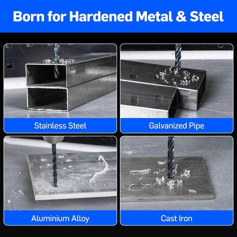 Bestwork hardened metal drill bits handle tough materials like stainless steel