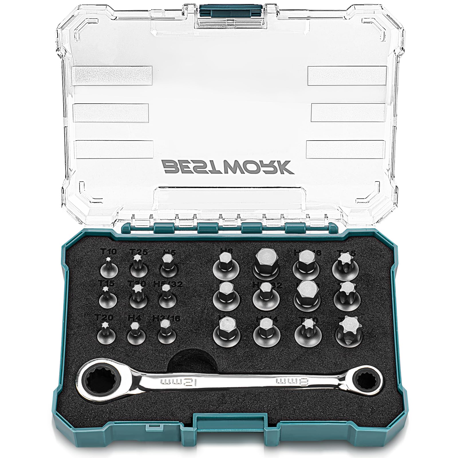 Bestwork insert stubby set in case for compact storage and fast bit access.