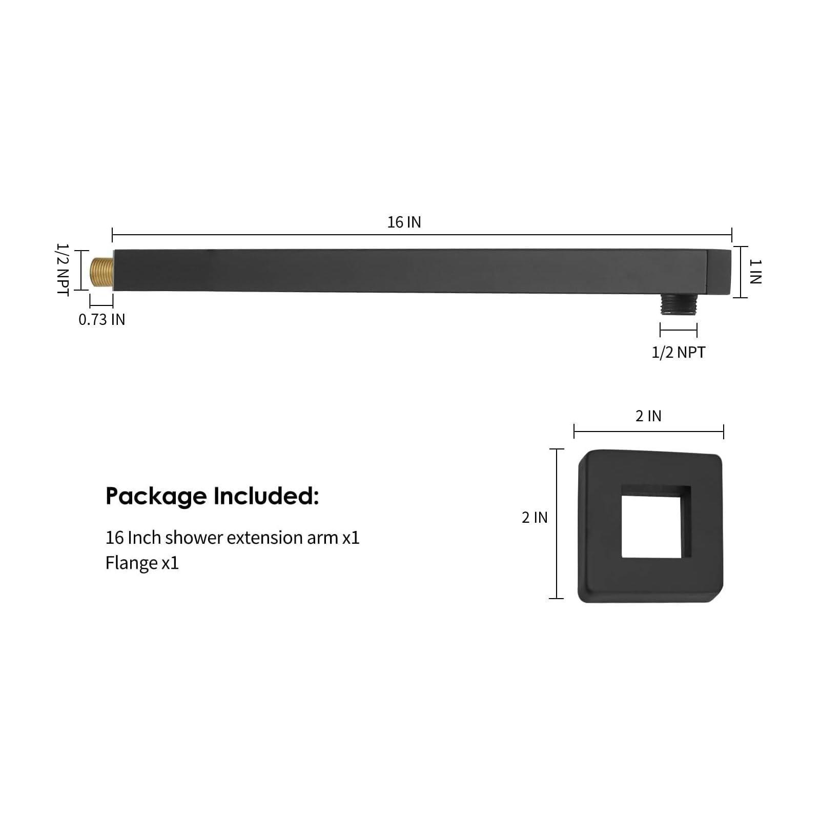 BESy 1/2 NPT standard threads fit most shower pipes.