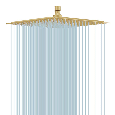 BESy 12-inch square rain shower head delivers broad coverage for a spa-like shower.