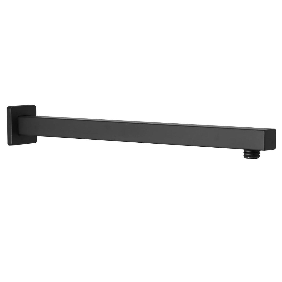 BESy 16-inch straight shower arm with flange for stable rain spray.