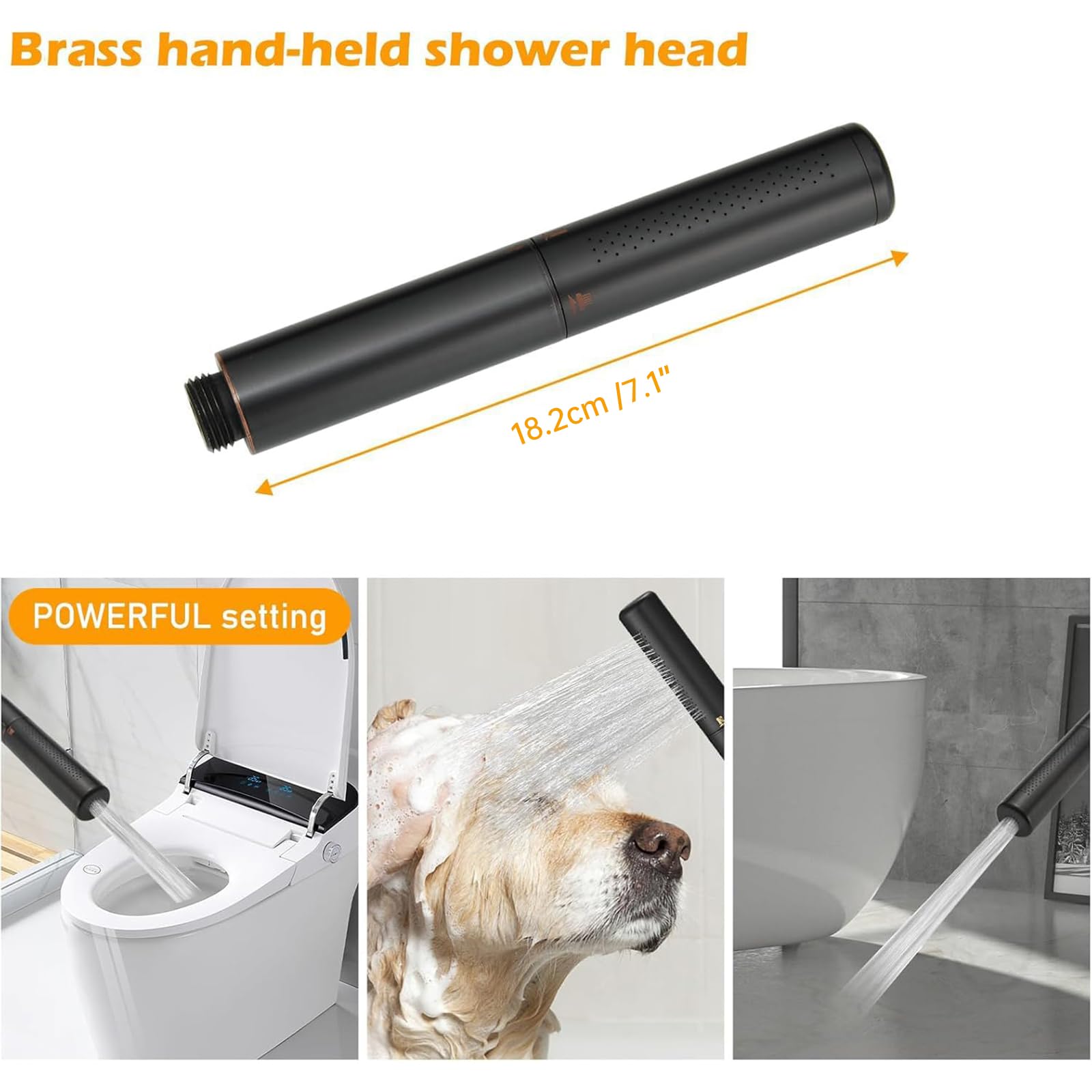 BESy 7-inch shower head provides broad coverage for comfortable showers.