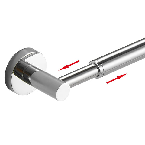 BESy adjustable towel bar extended to 26 inches for flexible bathroom spacing.
