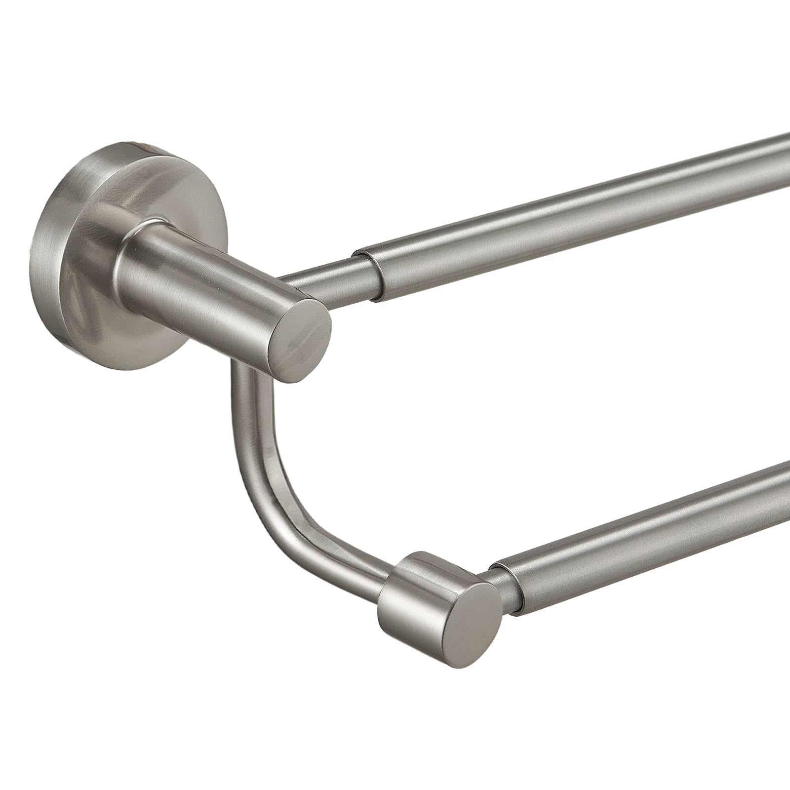 BESy adjustable towel bar extended to 16-26 inches on wall mount for versatile sizing