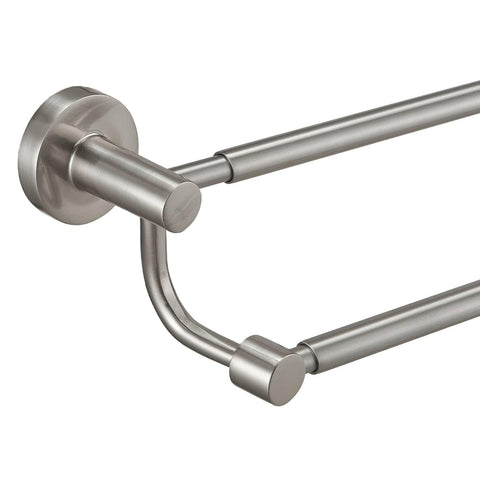 BESy adjustable towel bar extended to 16-26 inches on wall mount for versatile sizing