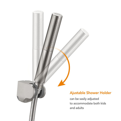 BESy brushed nickel finish on brass resists corrosion and adds style.