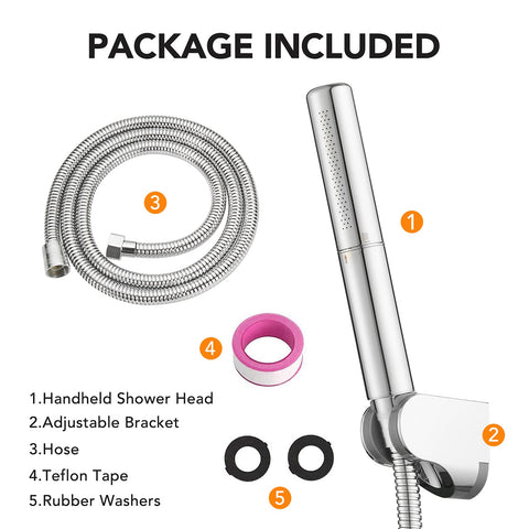 BESy chrome brass 2-in-1 shower head hose flexibility for long reach