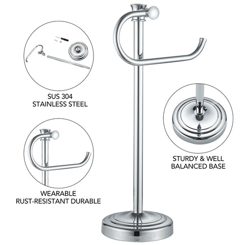 Besy chrome towel bar enhances vanity with a sleek chrome finish