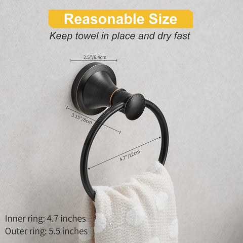 BESy daily-use towel ring securely holds towels in morning routine