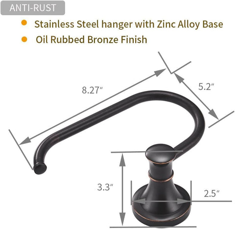 Easy-to-clean bronze surface suitable for busy bathrooms