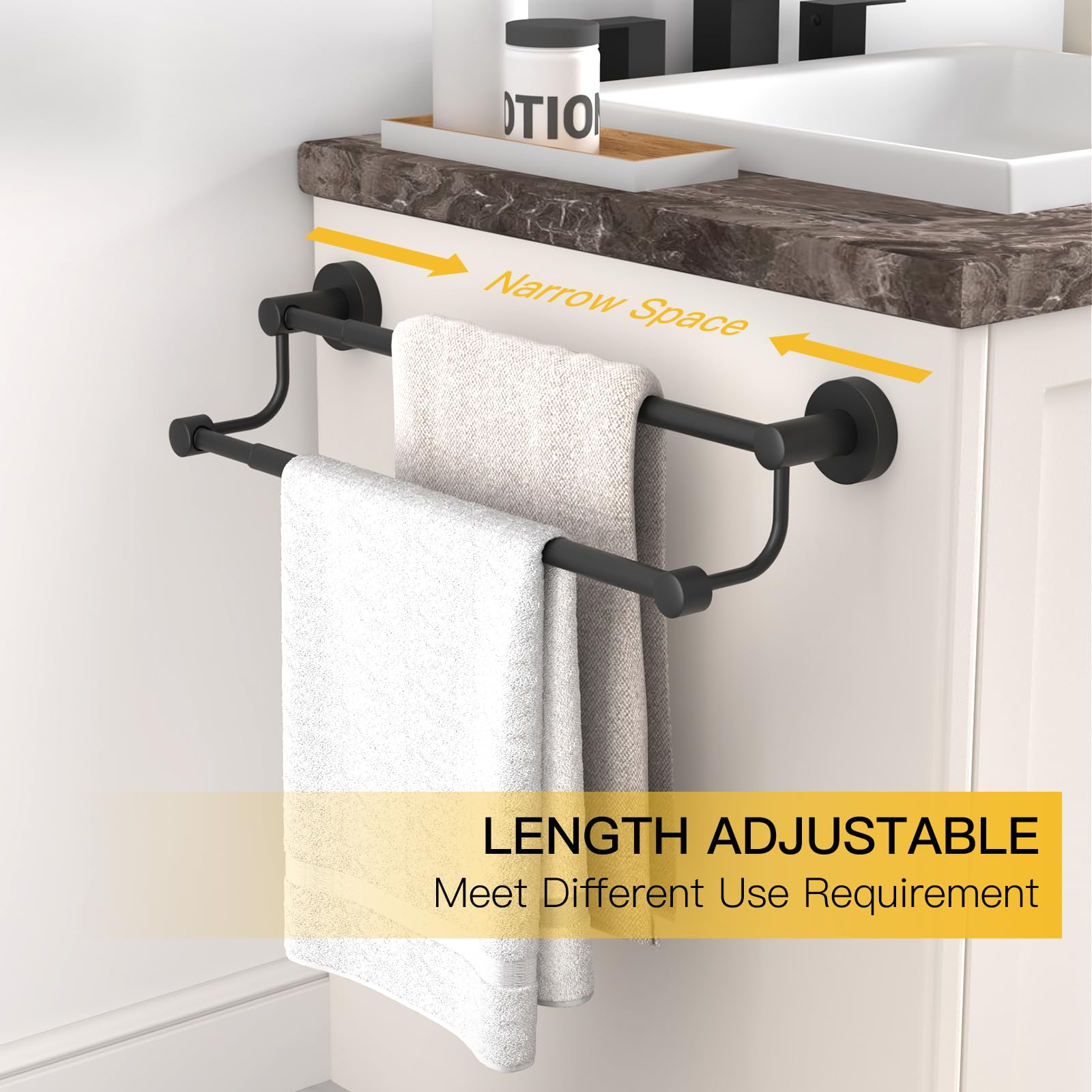 BESy easy-to-clean towel bar requires minimal maintenance.