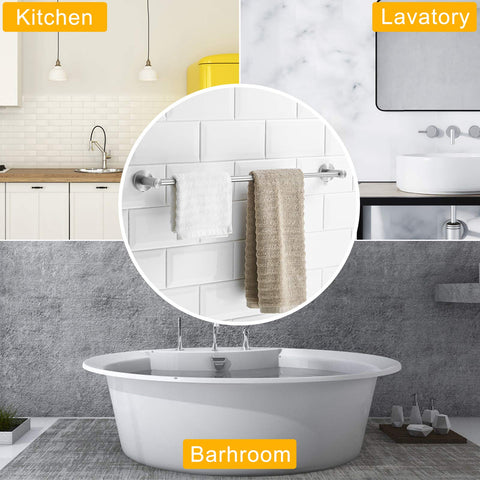 BESy easy-clean towel bar; simply wipe away dust and moisture.