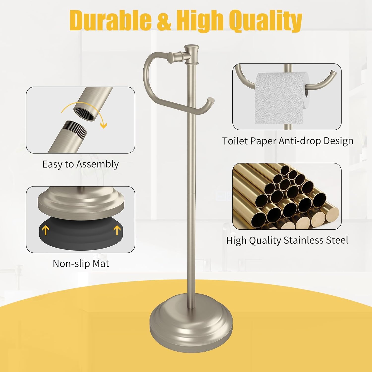 BESy brushed nickel finish; easy install with included hardware kit